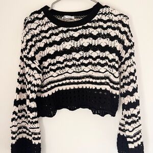 Zara Monochrome Knit Top